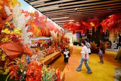 秋景“搬”进水游城